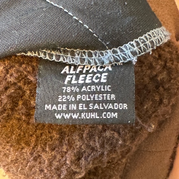 Kuhl Alfpaca Fleece Hoodie Sweatshirt Full‎ Zip Women’s Medium Navy Brown soft - Picture 3 of 5